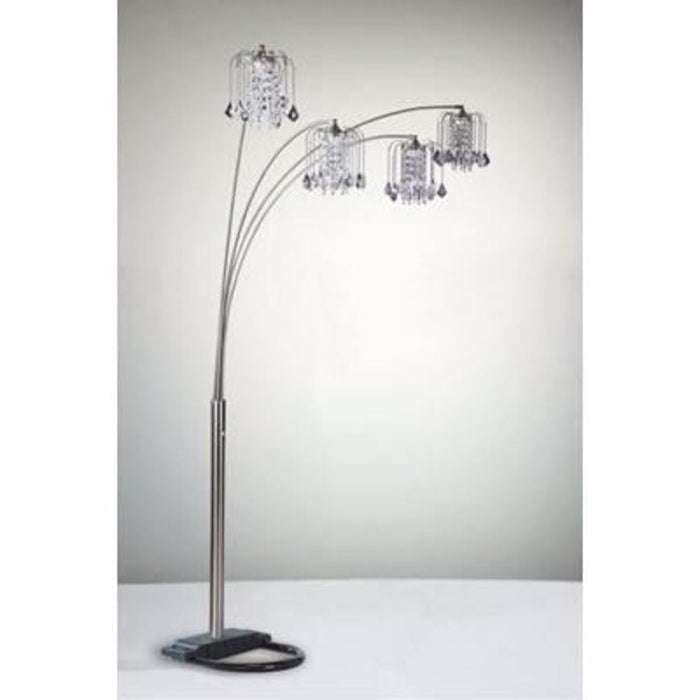 Rain Drop Arc Pewter 84' Floor Lamp