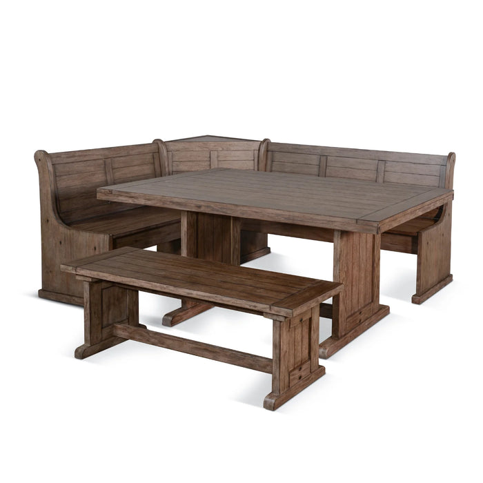 Purity Craft Wood Breakfast Nook Dining Set Buckskin