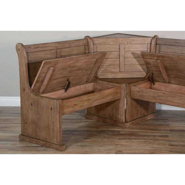 Purity Craft Wood Breakfast Nook Dining Set Buckskin