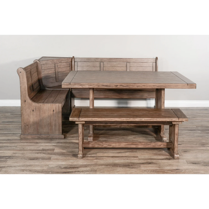 Purity Craft Wood Breakfast Nook Dining Set Buckskin