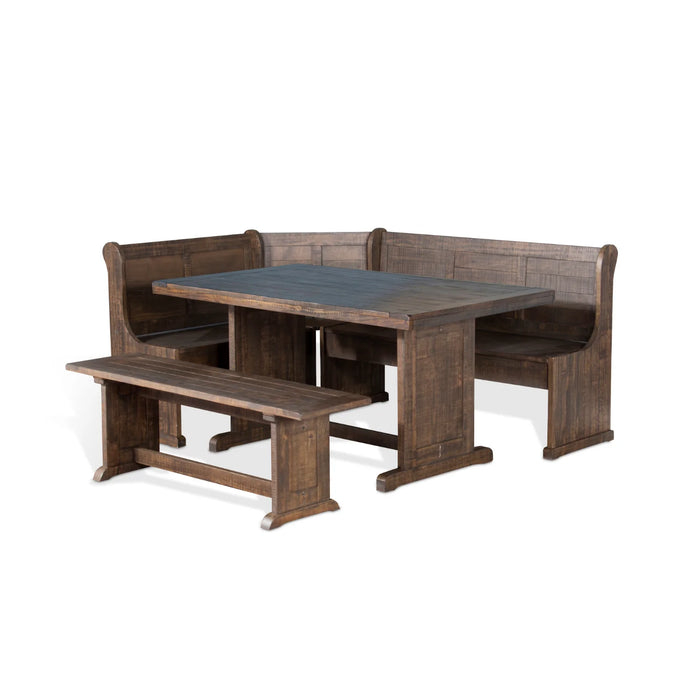 Purity Craft Wood Breakfast Nook Dining Set Tobacco Leaf