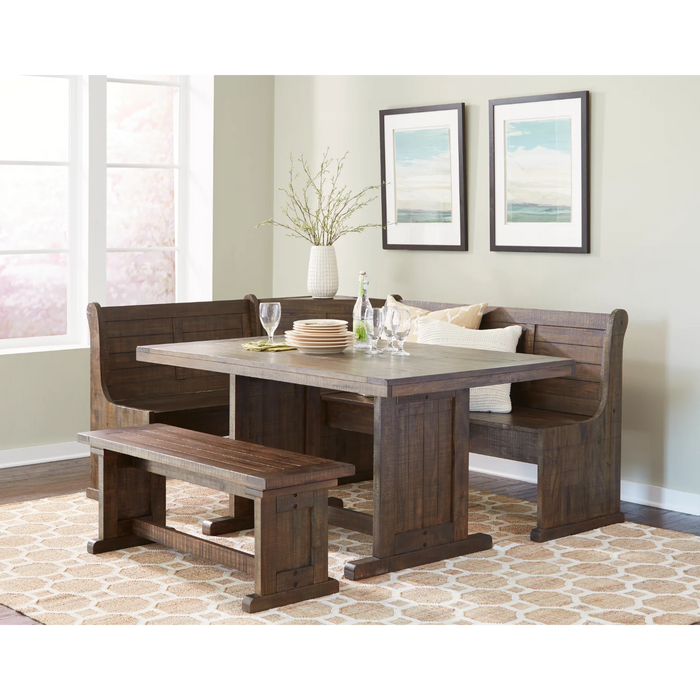 Purity Craft Wood Breakfast Nook Dining Set Tobacco Leaf