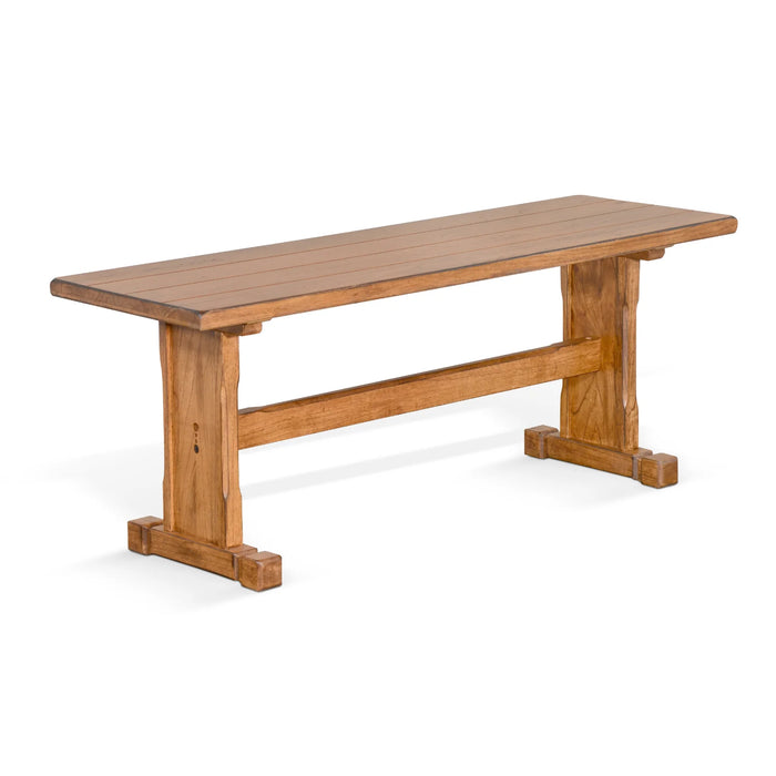 Purity Craft Rustic Wood Side Bench Rustic Oak