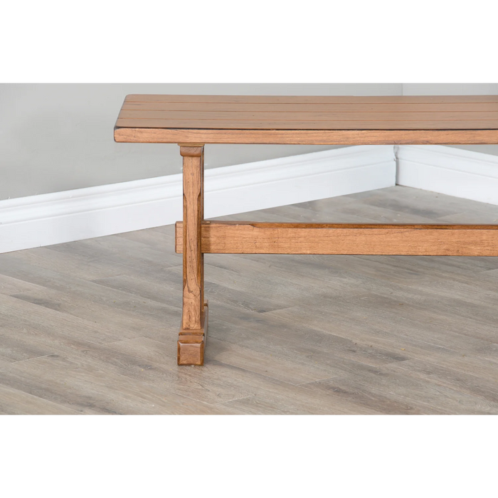 Purity Craft Rustic Wood Side Bench Rustic Oak