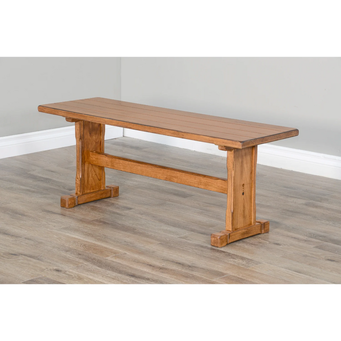 Purity Craft Rustic Wood Side Bench Rustic Oak