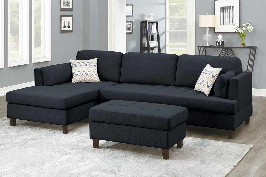 2-Piece Sectional Sofa with Reversible Chaise - Polyfiber