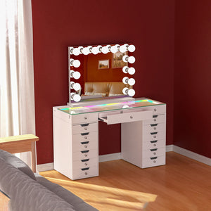 Promotion! VANITII Lisa Vanity Set with Marilyn Vanity Mirror