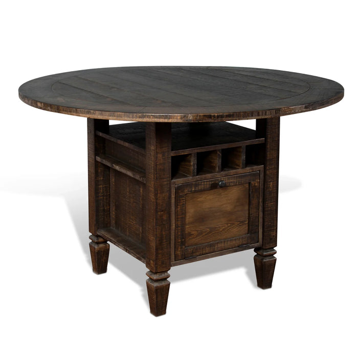 Purity Craft 54' Round Counter Height Dining Table Tobacco Leaf