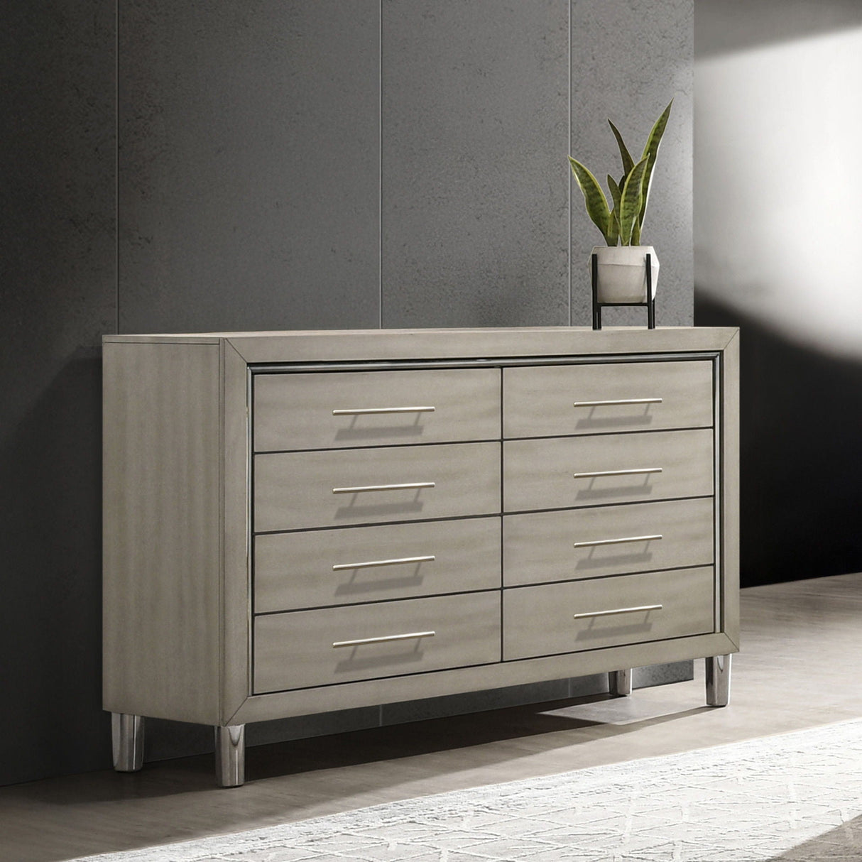 Lennox - 8 Drawer Dresser - Gray