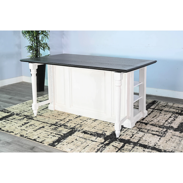 Purity Craft Carriage House Kitchen Island, 13' Drop Leaf European Cottage