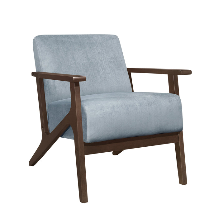 August Blue Gray Accent Chair