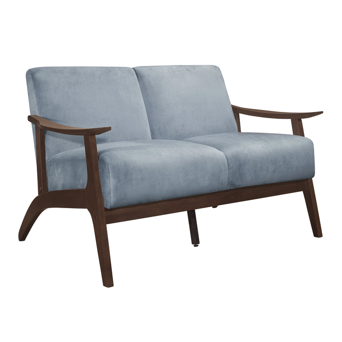 Carlson Blue Gray Loveseat