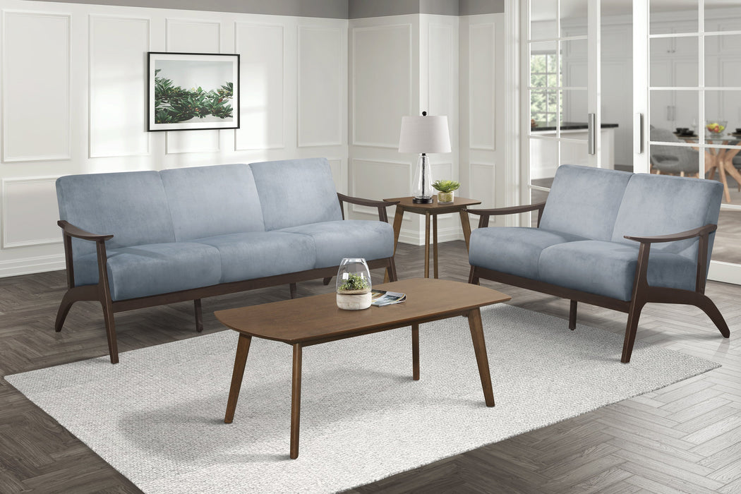 Carlson Blue Gray Sofa