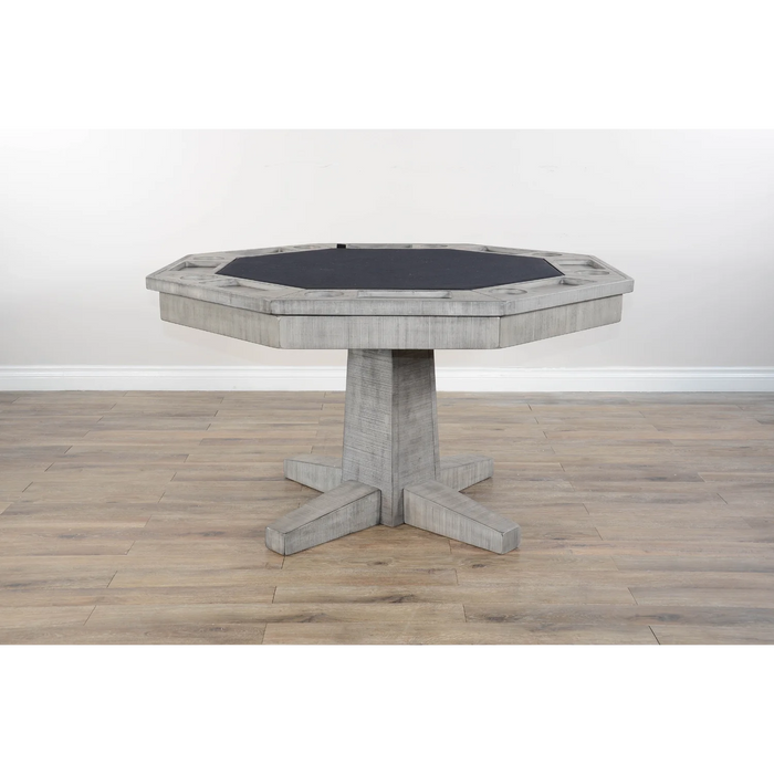 Purity Craft Reversible Game and Dining Poker Table Alpine Grey