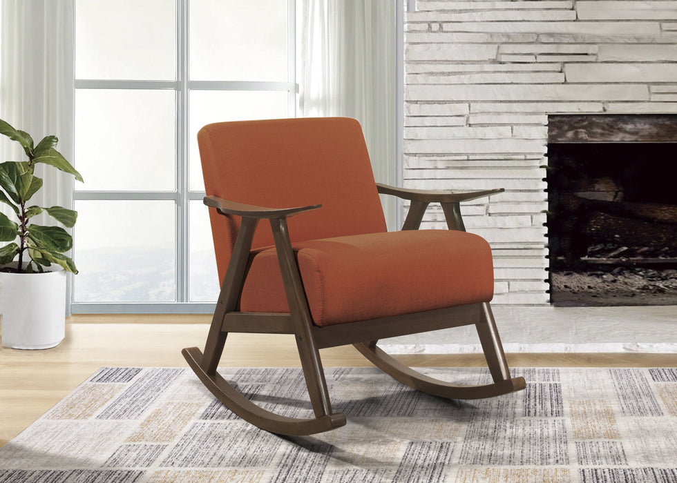 Waithe Orange Rocking Chair