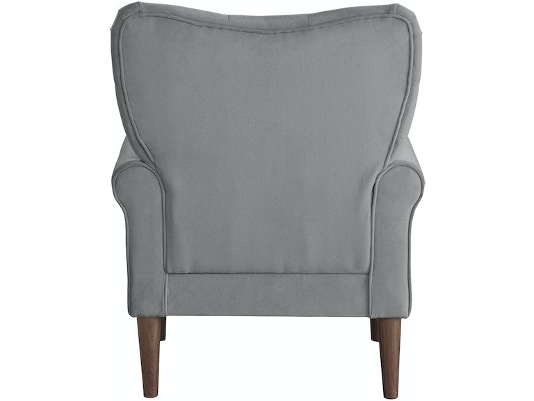 Kyrie Dark Gray Velvet Accent Chair