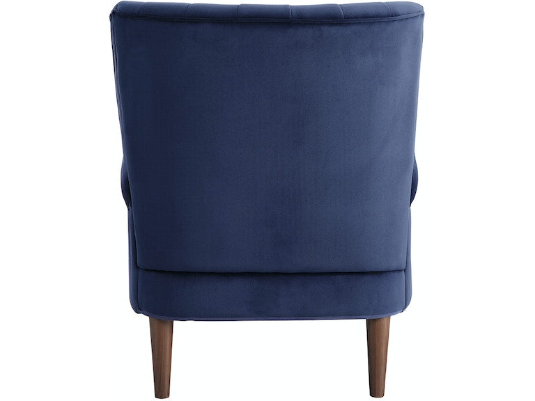 Urielle Blue Gray Velvet Accent Chair