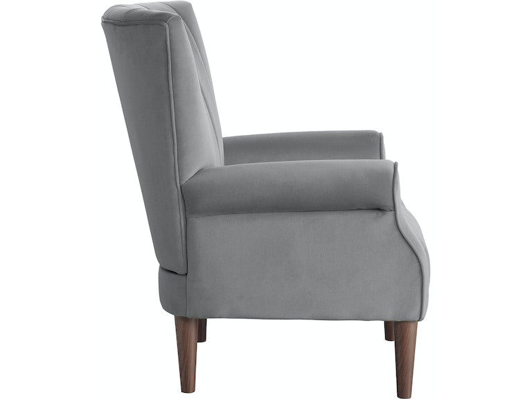 Urielle Dark Gray Velvet Accent Chair