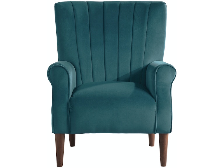 Urielle Teal Velvet Accent Chair