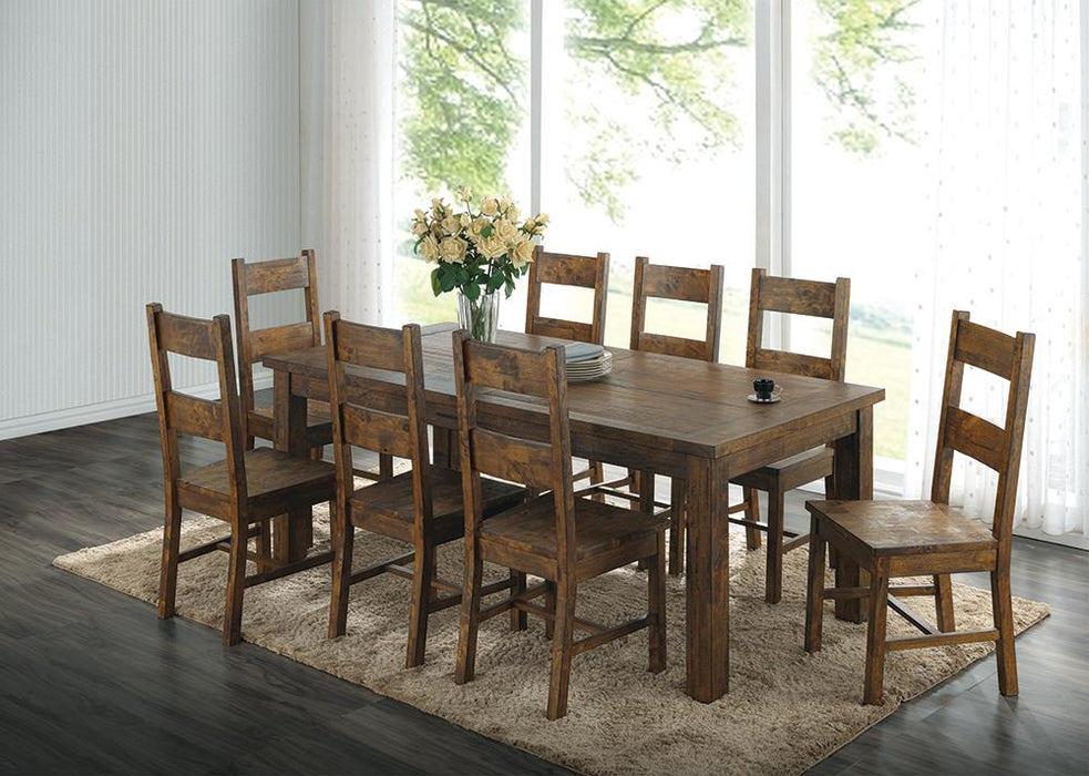 Coleman 7-piece Rectangular Dining Set Rustic Golden Brown image