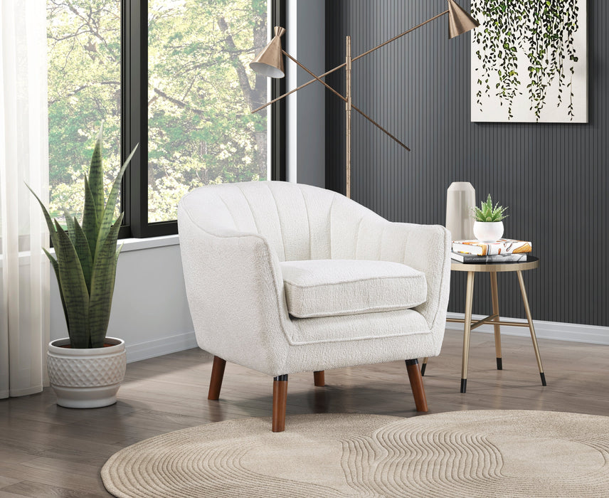 Cutler White Accent Chair