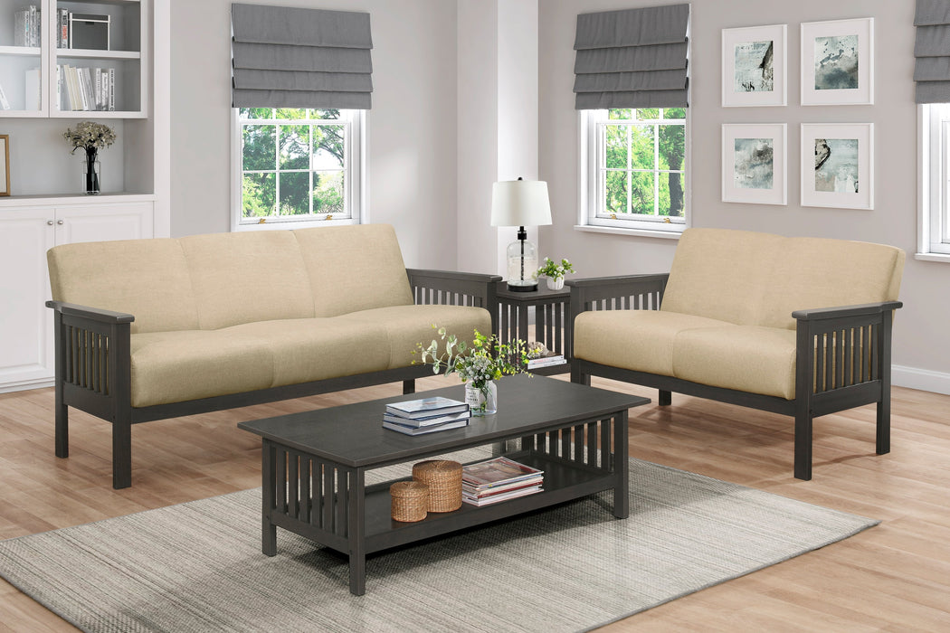 Lewiston Brown Sofa and Loveseat