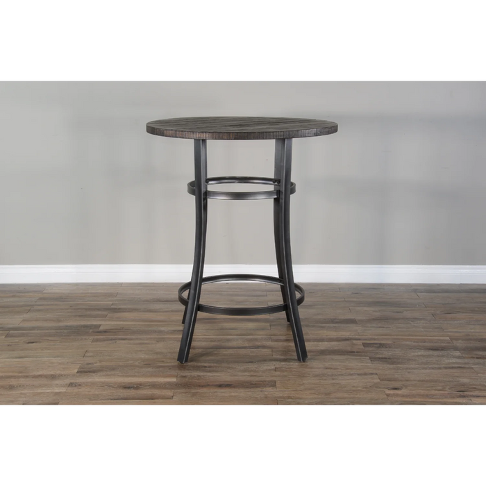 Purity Craft Metal Frame Pub Table Tobacco Leaf