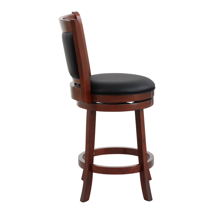 Shapel Dark Cherry Swivel Counter Height Chair