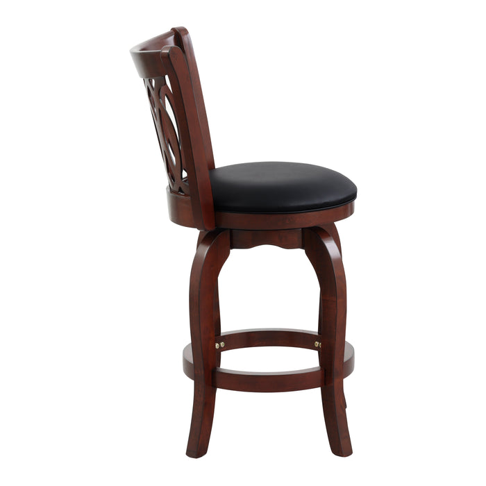 Shapel Dark Cherry Swivel Counter Height Chair