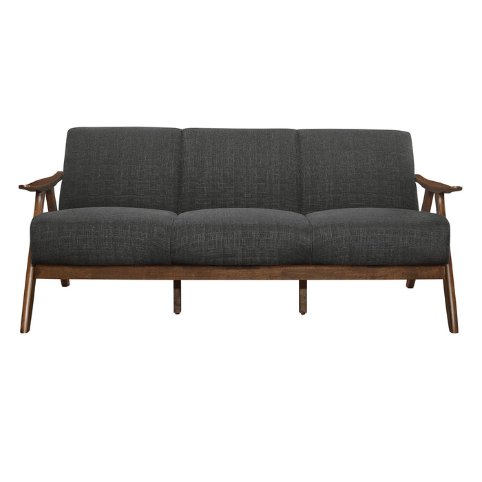 Damala Dark Gray Sofa and Loveseat