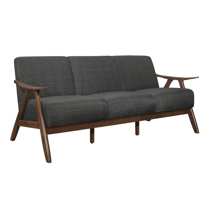 Damala Dark Gray Sofa and Loveseat