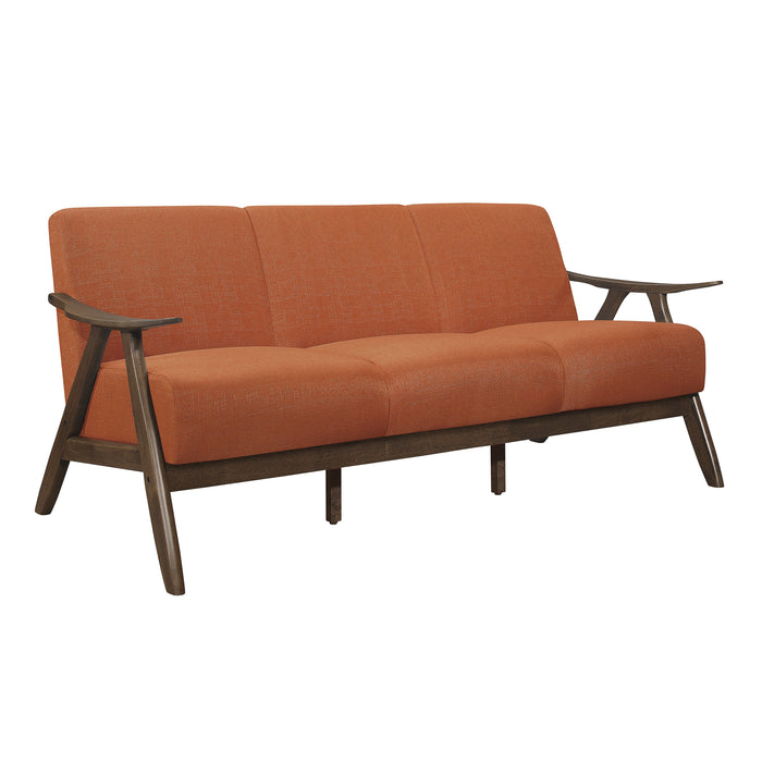 Damala Orange Sofa, Loveseat and Chair