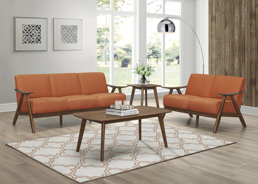 Damala Orange Sofa, Loveseat and Chair