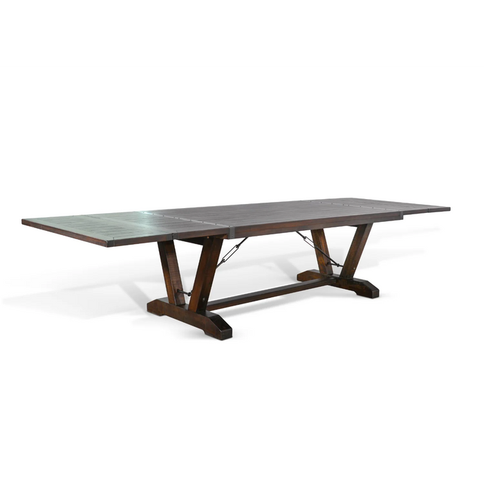 Purity Craft Yellowstone Extension Table with Folding Leaves Tobacco Leaf