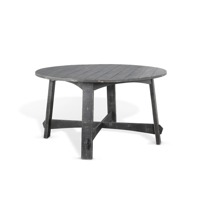 Purity Craft Sunny Deigns Marina 54' Round Wood Dining Table Black Sand