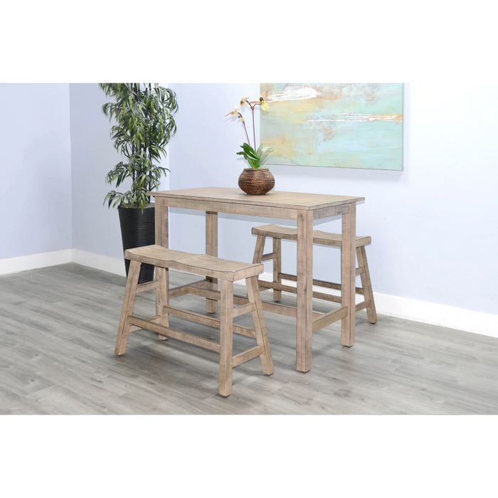 Purity Craft Marina Wood Counter Height Dining Table Beach Pebble