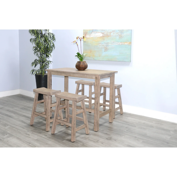 Purity Craft Marina Wood Counter Height Dining Table Beach Pebble