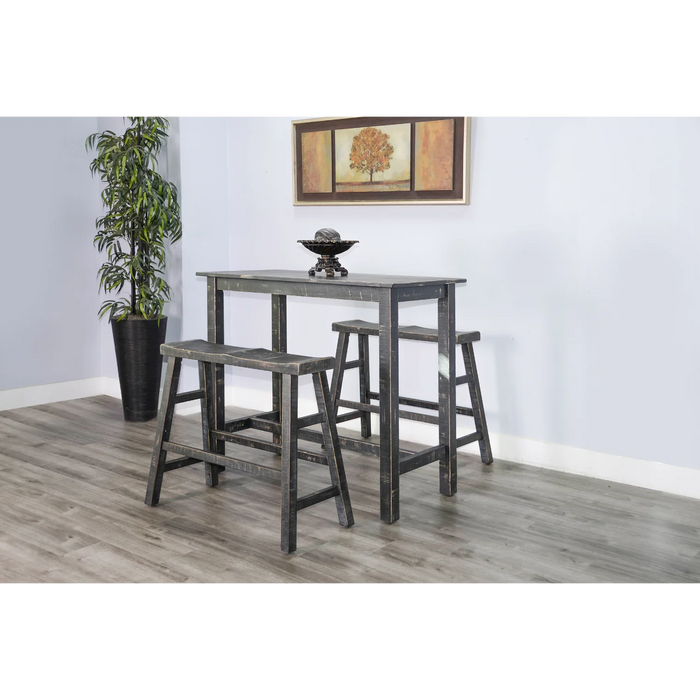 Purity Craft Simple Wood Pub Table Black Sand