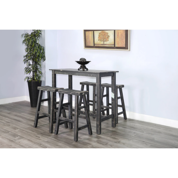 Purity Craft Simple Wood Pub Table Black Sand