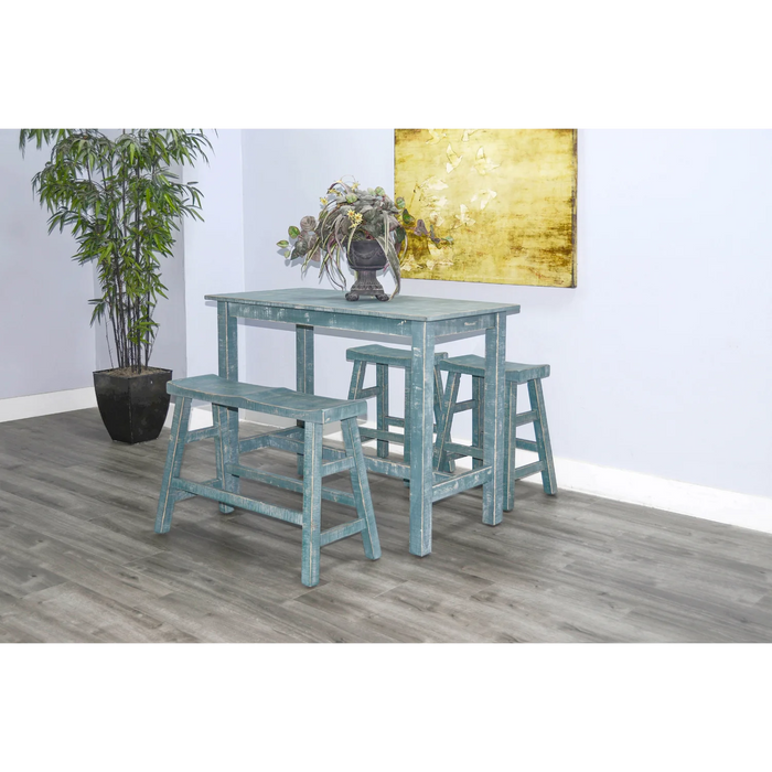 Purity Craft Counter Carriage House Crossback Barstool, Wood Seat Sea Grass