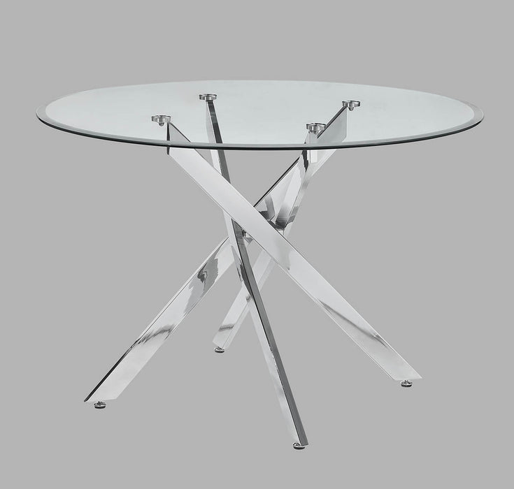 Jetta Chrome Round Dining Table