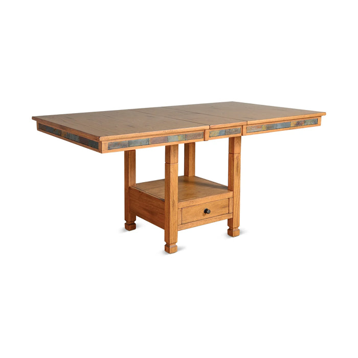 Purity Craft Sedona 42' Traditional Wood Dining Table Rustic Oak