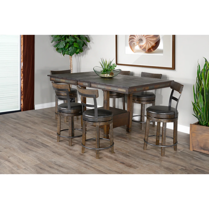 Purity Craft Wood Adjustable Height Dining Table Dark Chocolate