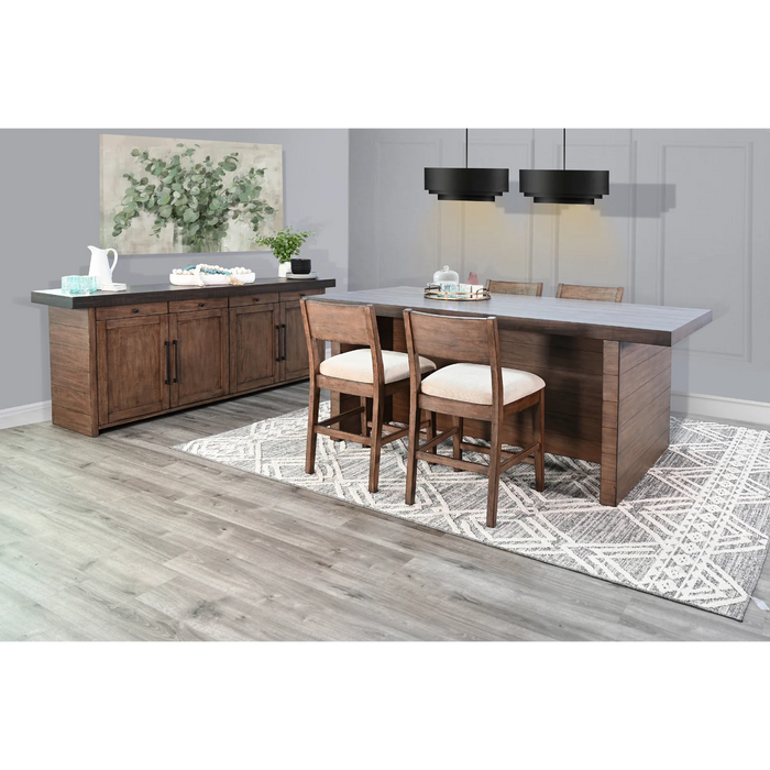 Purity Craft Boise Counter Wood Dining Table Tobacco Leaf/Buckskin