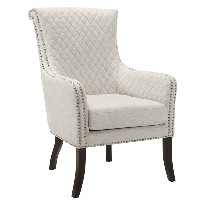 Avalon Beige Quilted Accent Chair