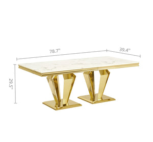 Modern Stainless Steel Dining Table