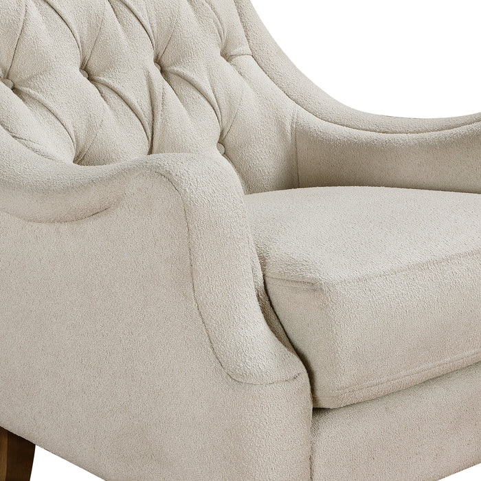 Stella Beige Boucle Accent Chair