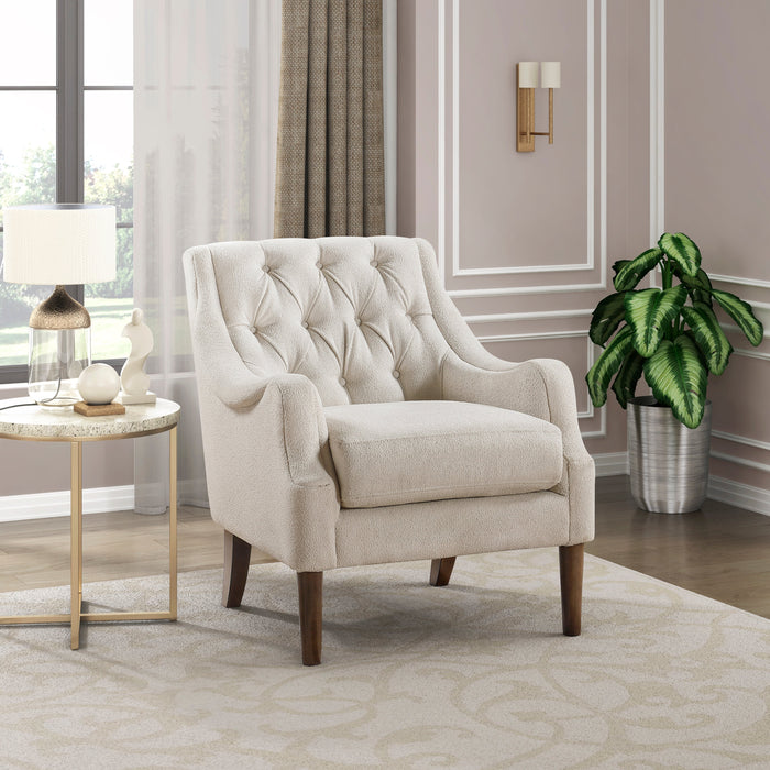 Stella Beige Boucle Accent Chair