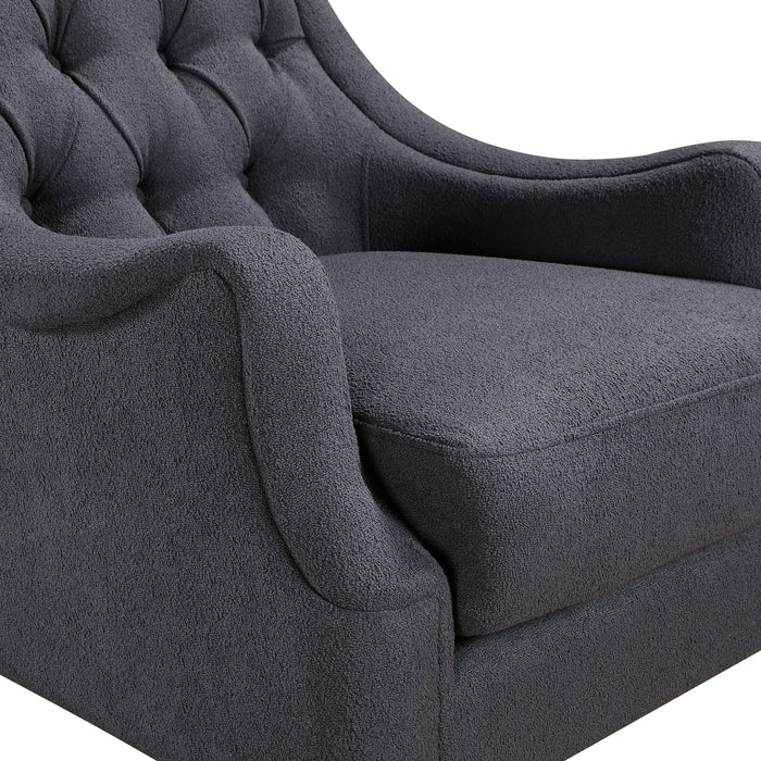 Stella Dark Gray Boucle Accent Chair