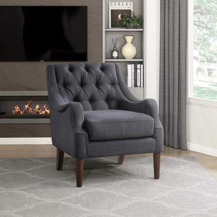 Stella Dark Gray Boucle Accent Chair